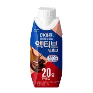 하이뮨 프로틴 밸런스 액티브 딥초코 제로 250ml x 18팩, 1박스