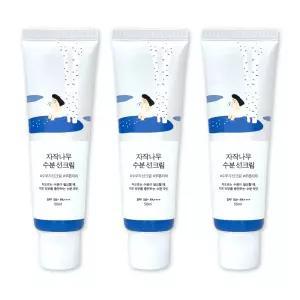 라운드랩 자작나무 수분 선크림 50ml 3개 (SPF 50+ PA++++)