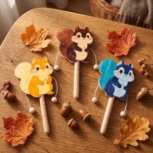 다람쥐 흔들이북 만들기 DIY 키트 원목 악기 만들기 가을 DIY