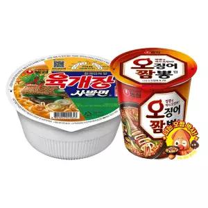 농심 육개장사발면(86g12개입)+오징어짬뽕컵(67g15개입)