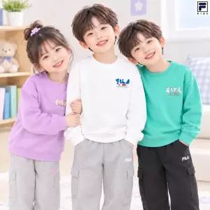 [롯데백화점]휠라 키즈 가을 감성 Travel club 캠핑 그래픽 맨투맨티 FK2POH1401X 최초가59,000원[남여공용