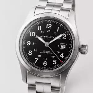 해밀턴 카키필드 오토매틱 데이데이트 메탈 손목시계 H70515137