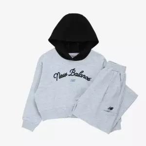 뉴발란스키즈 NBgC여아 후드티 와이드팬츠셋업 NK9YG1806GLight Melange Gray