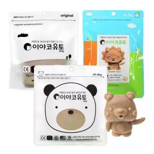 이야코 만지락 유토 100g  200g 300g 소프트 지점토 찰흙 교재용 학습용 촉감놀이 만들기