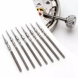 실버 시계 용두 스템 무브먼트 워치 수리 부품 용심수리 아날로그 시간설정 와인딩 DIY 셀프 크라운 결합 시계공 복원 리페어 나사 연결봉 조절축 태엽 조정축