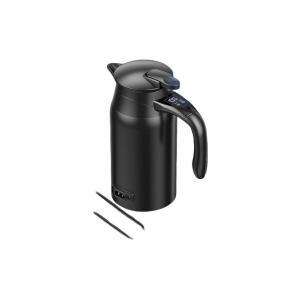 24V12V겸용 차량용 전기포트 충전식 트럭 블랙 12v24v 커피포트 온도 범용 800ml 12v 12V24V 조절 스마트 스텐