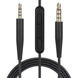 EARLA TEC 교체용 오디오 케이블 코드 보스 700 QUIETCOMFORT QC45 QC35용 3.5MM TO 2.5MM AUX 케이블II QC35 QC25 OE2 사운드트루 헤드폰 라인 마이크 볼륨 컨트롤 포함