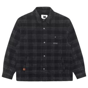 코닥 브라우니 컬러블록 코듀로이 패딩 셔켓 K6423LPJ92BLK