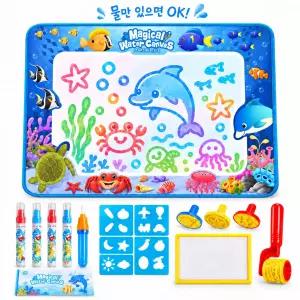 MIMOVA 워터 매직 드로잉 매트 물그림 워터캔버스 컬러링 색칠놀이 낙서놀이 완구 세트