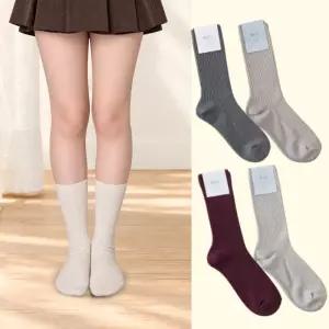 국내제작 여성용 데일리 골지양말 프리미엄 장목 캐주얼 패션 양말