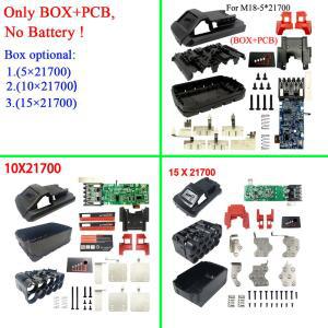 21700 리튬 이온 배터리 플라스틱 케이스 밀워키 18V 리튬 배터리 하우징 용 PCB 충전 보호 회로 기판 상자