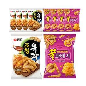 농심 조청유과 96g, 5개 + 꿀꽈배기 90g, 5개