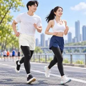 마라톤 롱팬츠 2in1 스포츠레깅스 러닝바지 남녀공용 겨울 조깅 러닝