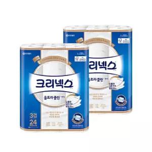 크리넥스 울트라클린 25M 화이트 3겹 24롤 2팩
