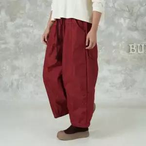 벅시루 여성 삼전 롱다트 나일론 합포 통통녀 가을 여성 미시룩 밴딩 배기바지