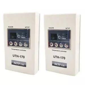 2PCS 맞춤형 UTH170 가열 필름 온도 조절기 LCD 디스플레이 터치 키 작동이 가능한 사우나