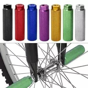 알루미늄 합금 미끄럼 방지 리드 풋 레스트 페그 BMX 자전거용 3 8 인치 액슬 액세서리 1 쌍