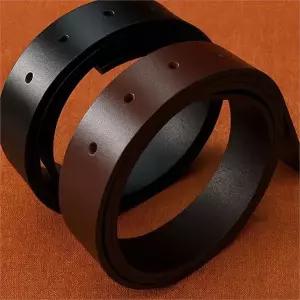 소프트 가죽 벨트 끈 소가죽 통가죽 이탈리아 남성 가죽 벨트 끈 교체용 허리띠 수선용 32mm 정장용 스트랩