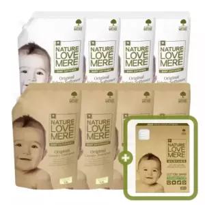 네이쳐러브메레 아기세제 1300ml 리필 4팩+유연제 4팩+(GIFT) 유아 위생 면봉 80P 1개