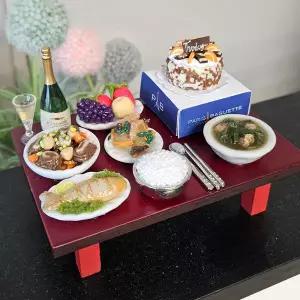납골당 꾸미기 추모 제사상 고인 생일상 미니어처 (중)