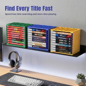 PS5 호환 PS4 호환 스위치/NS XBOX 호환 호환 CD 게임 카트 정리대 수직/수평 디스크 홀더 보관 랙
