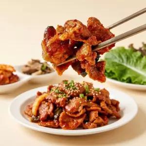 [혜택가 14690원] 삼형제고기 한돈 간장고추장 불고기 1kg (200g 5팩)
