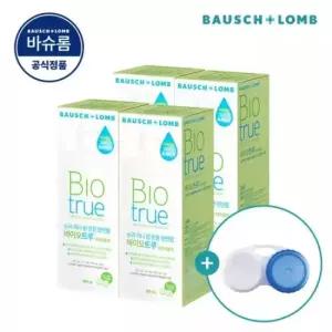 바슈롬 바이오트루 500ml x 4개 소프트 렌즈 세척액 +렌즈 케이스)