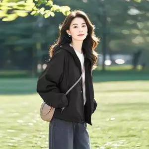 여성 봄가을 간절기 아주 예쁜 숏 아우터 바람막이 자켓