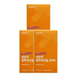 데이즈온 냉압착 홍화씨오일 100% 6ml x 14포 3개 / JJ몰