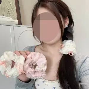 오간자 곱창밴드 레이스 리본 머리끈 헤어슈슈 데일리 머리