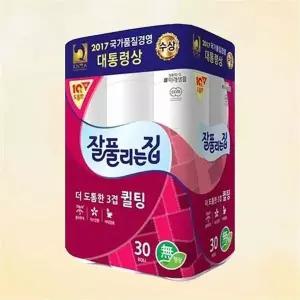 [하프클럽/오티마트]두루마리휴지 화장지 퀼팅 도톰한 30롤 3겹 화장실