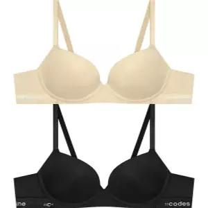 [백화점 정품] 26년 코데즈컴바인 베이직 노와이어 여성브라 (스킨 블랙) 2종(CEWBR162SKBK)