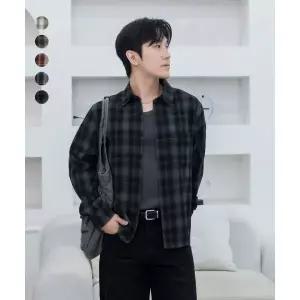 매장정품 COSTUME O’CLOCK [COCLX삭형] 세미 크롭 플란넬 체크 셔츠 5 COLOR COOSSH207