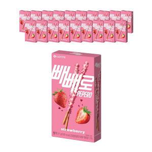 롯데웰푸드 빼빼로 딸기 37g, 20개
