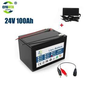 고용량 6S4P 24V 100Ah 18650 배터리 팩 리튬 이온 25.2V 100000mAh 자전거 모페드 전동 공구 + 충전기