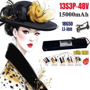 13S3P 리튬이온 배터리 팩 48V 15Ah 18650 리튬 XT60/DC 스쿠터 및 자전거용 54.6V