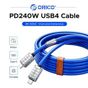ORICO Thunderbolt 4 USB4 Type C PD240W PD3.1 40Gbps 8K 60Hz 전체 기능 고속 충전 데이터 라인 노트북용