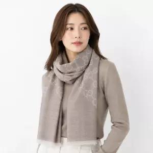 구찌 자카드 GG 울 실크 투톤 스카프 165904 3G646 9500 베이지