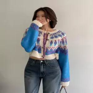 [다바걸]스톡노르딕크롭가디건
