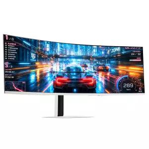 미켈란 49UW199GW 5K DQHD PD65 165Hz 화이트 커브드 게이밍 사무용 무결점 49인치