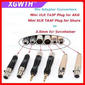 마이크 케이블 어댑터 표준 3.5mm 잠금식 Sennheiser to Shure 4Pin TA4F 미니 여성용 AKG Samson TA3F 3Pi