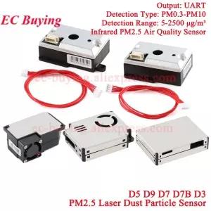 PM2.5 공기 입자/먼지 센서 D5 D9 D7 D3 레이저 D01 적외선 IR 모듈 가스 오염 감지 정화기 플랜토워