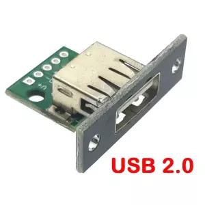 1-10PCS USB  A 암-DIP 2.54mm PCB 커넥터 암 2.0 보드 소켓 (나사 구멍 포함)