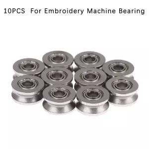 V624zz 4x13x6mm V 그루브 밀폐형 볼 베어링 가이드 트랙 롤러 자수 기계 10 개