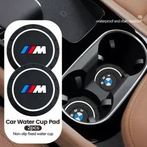 2PC Car Coaster Water Cup Bottle Holder Mat Anti-Slip Pad Accessories For BMW 호환 Series i3 i4 G07
