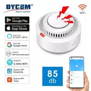 Tuya 스마트 WiFi 연기 감지기 화재 방지 85dB 사운드  시스템 소방관 Smartlife APP 제어
