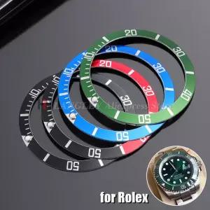37.5mm 알루미늄 세라믹 시계 베젤 인서트 링 롤렉스 케이스용 합금 슬로프 GMT 다이빙 부품 액세서리