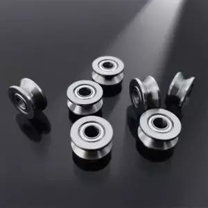 5pcs 10pcs 탄소강 V624ZZ V 그루브 볼 베어링 풀리 레일 트랙 선형 모션 시스템 4x13x6mm
