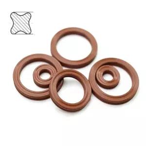 다크 브라운 호환 FKM X-링 씰 CS 2.62mm ID 1.2-247.32mm 4 립 도장 링 개스킷 내유성  방수