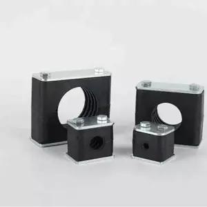 2Pcs 검정색 모듬 파이프 클램프 튜브 패스너 키트 볼트 호환가 플라스틱 클립 6-60mm 직경 용 종합 배관